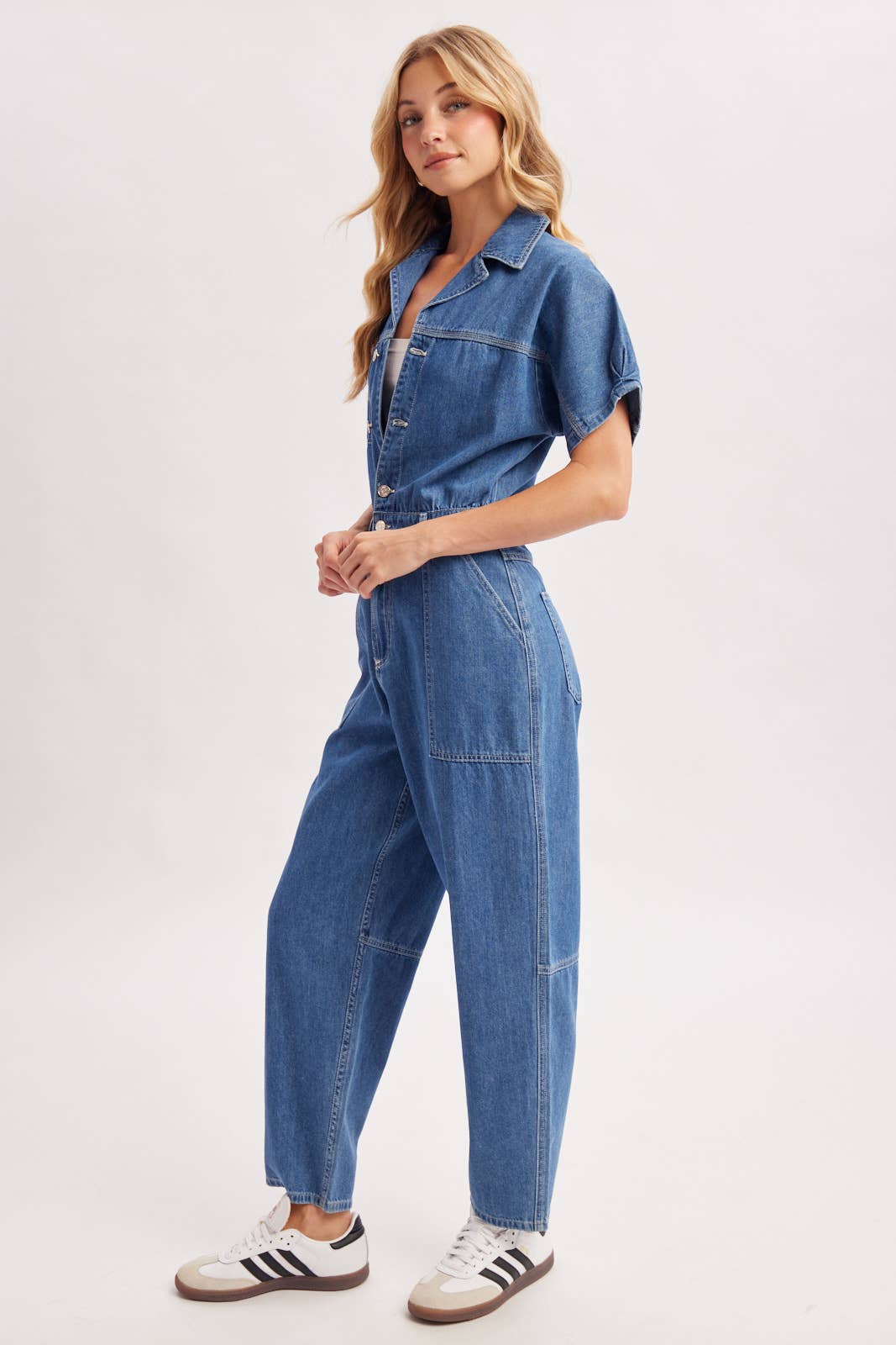 STILLA DENIM UTILITY JUMPSUIT