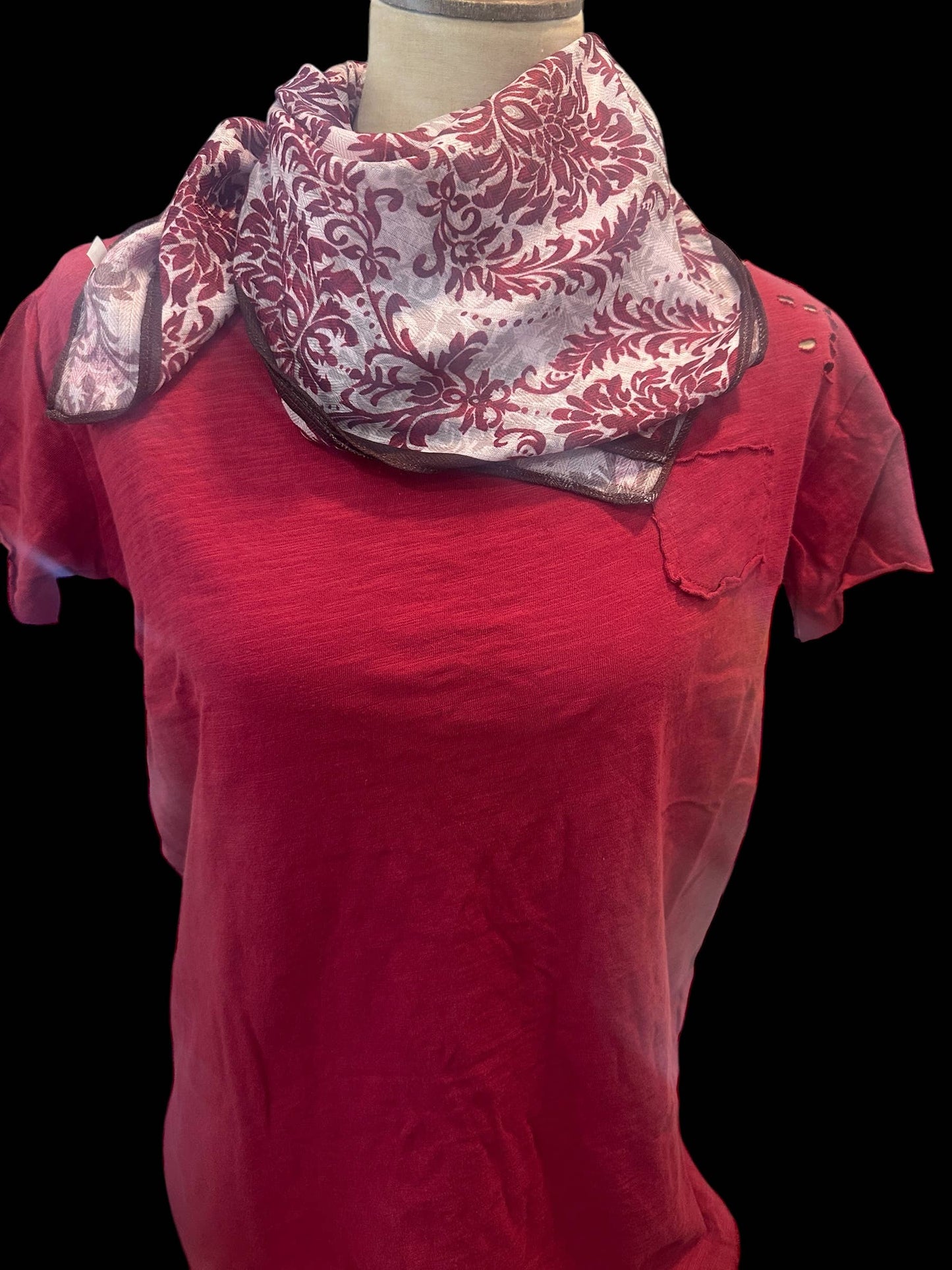 Cranberry Rip Tattered Shirt