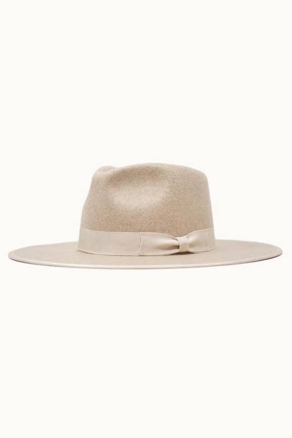 LEVON - 100% Wool Felt Rancher, Satin Lined, Oatmeal