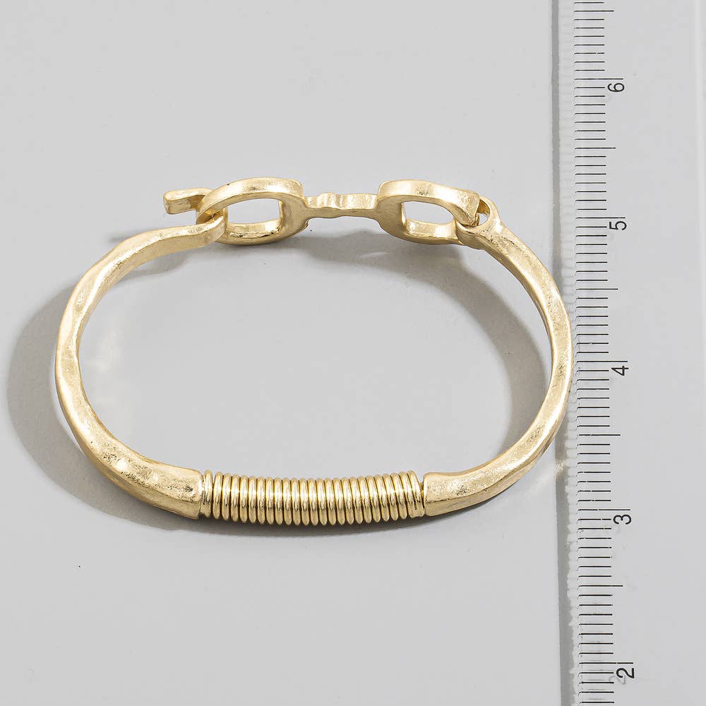 Equestrian Snaffle Bit Hinge Bangle Bracelet
