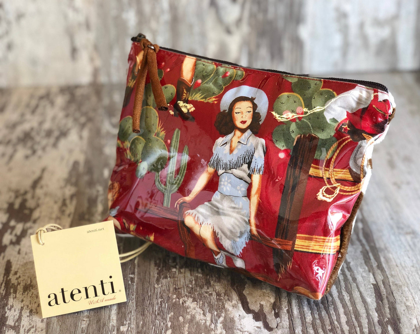 "Western" Pinup Cowgirl Accessory Pouch