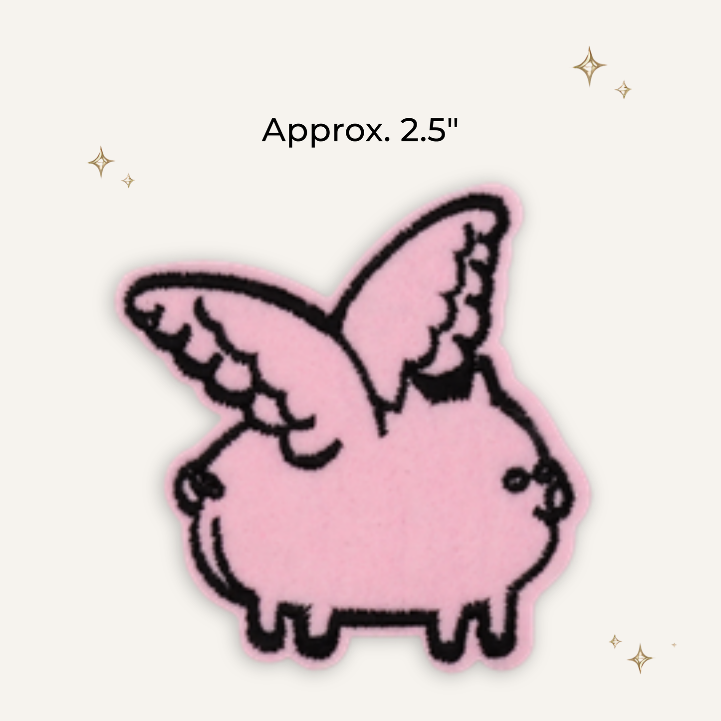 Flying Pig Embroidered Patch - RTS