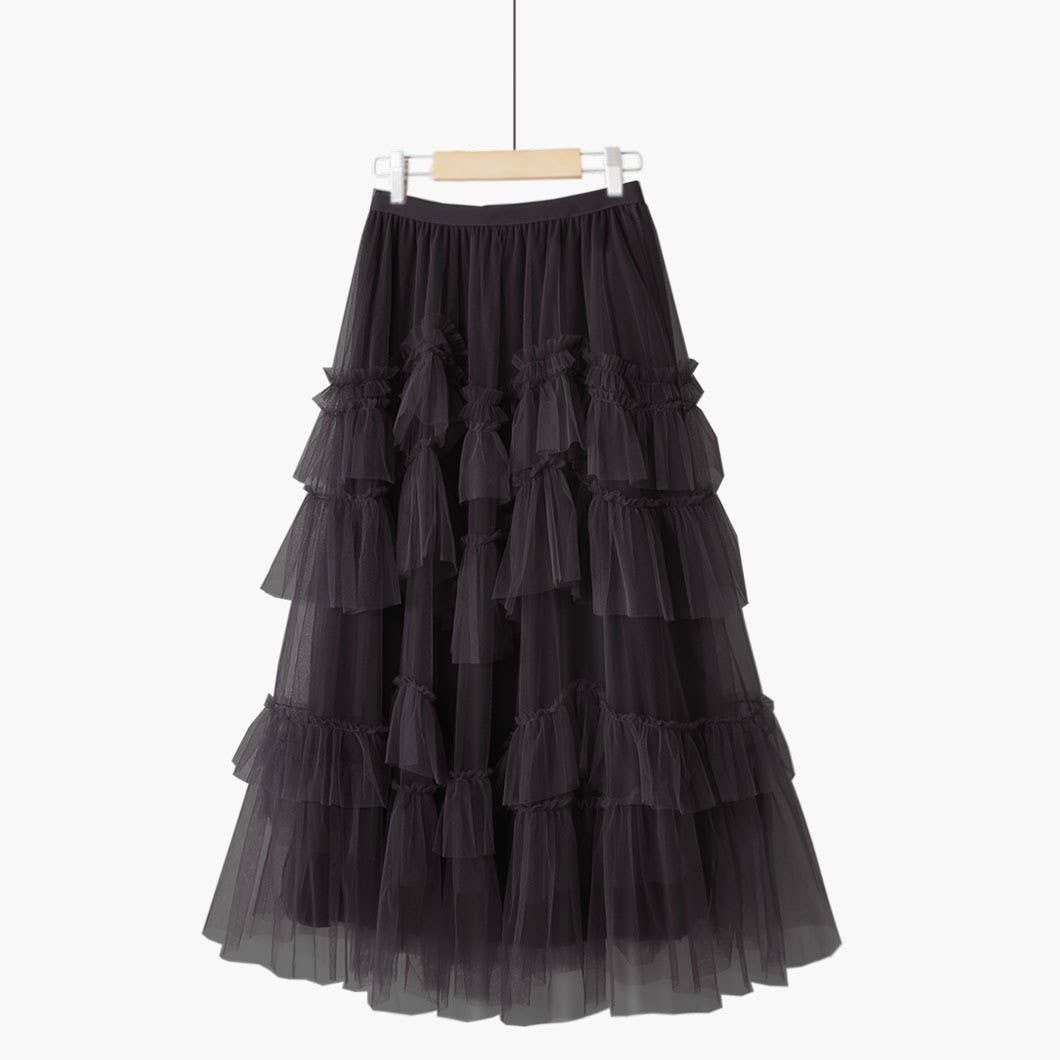 Wave Ruffle Skirt
