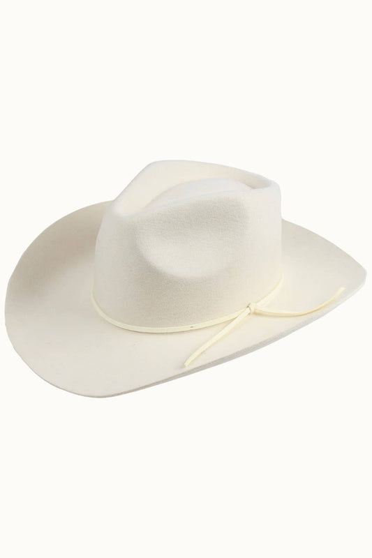 100% Wool Western Cowboy Structured Hat, 57cm