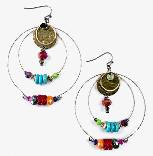 Beaded Hoops
