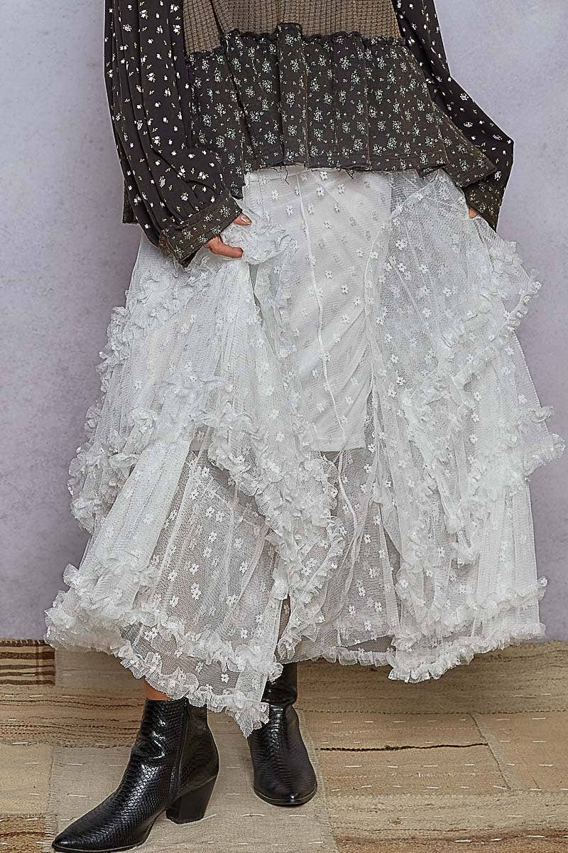 Ruffle Lace Skirt