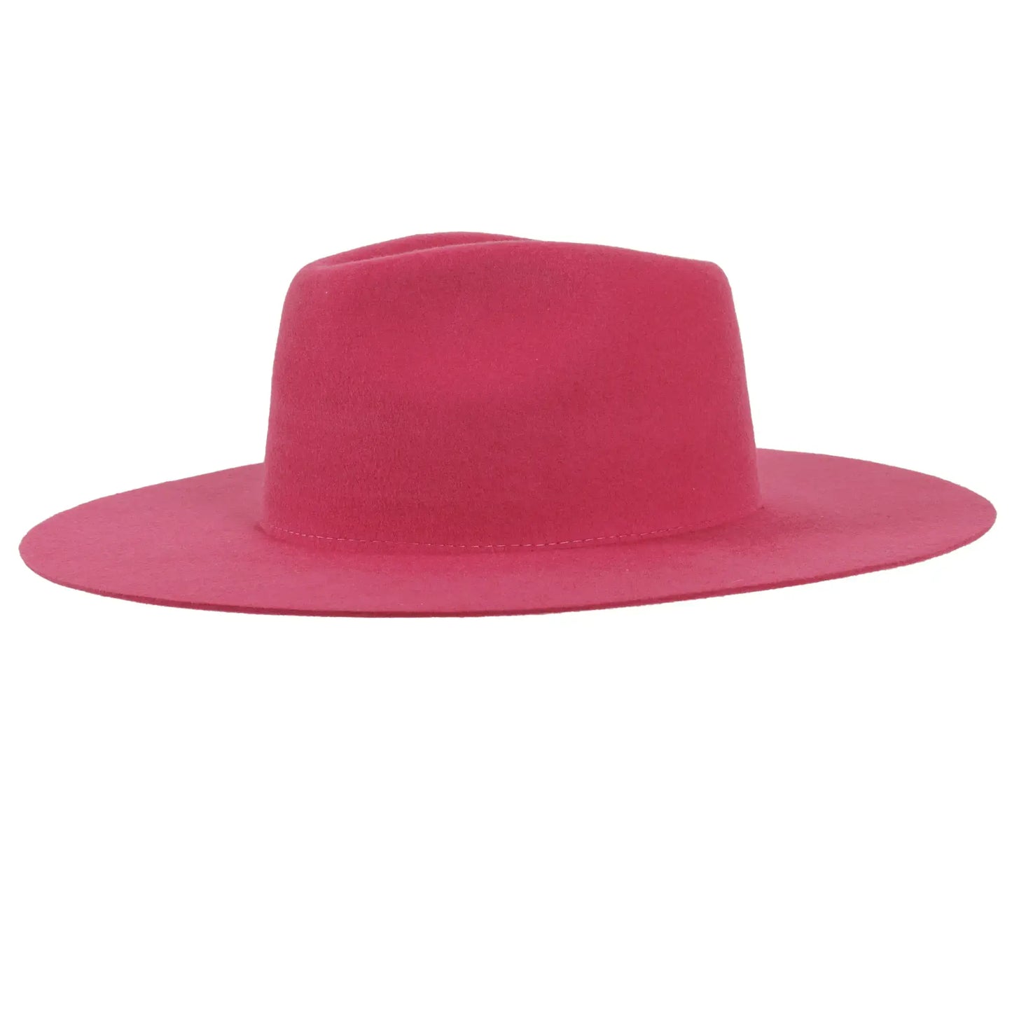 100% Wool Felt Flat Brim Fedora Hat - Style Rancher
