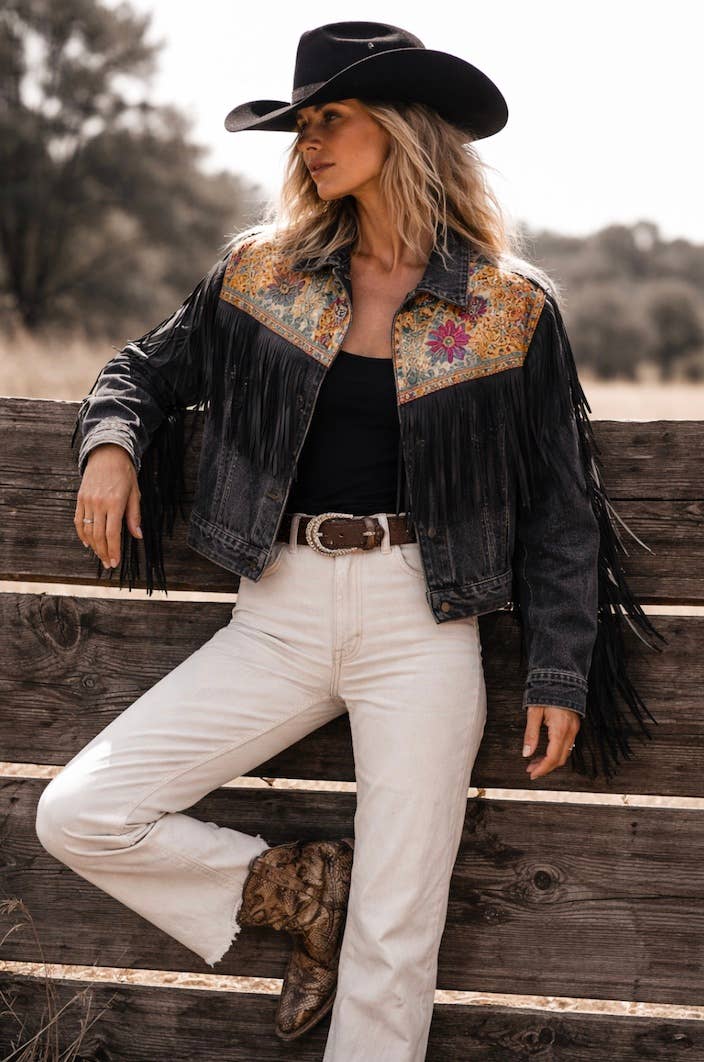 The Solstice Fringe Denim Jacket