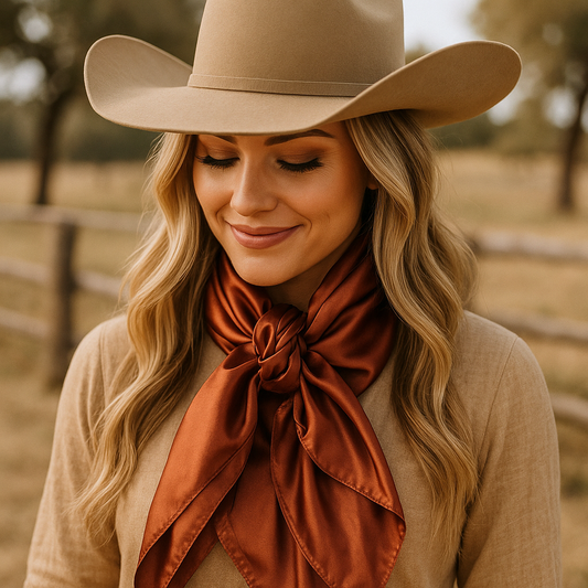 35X35" Solid Rust Wild Rag / Scarf WRS16