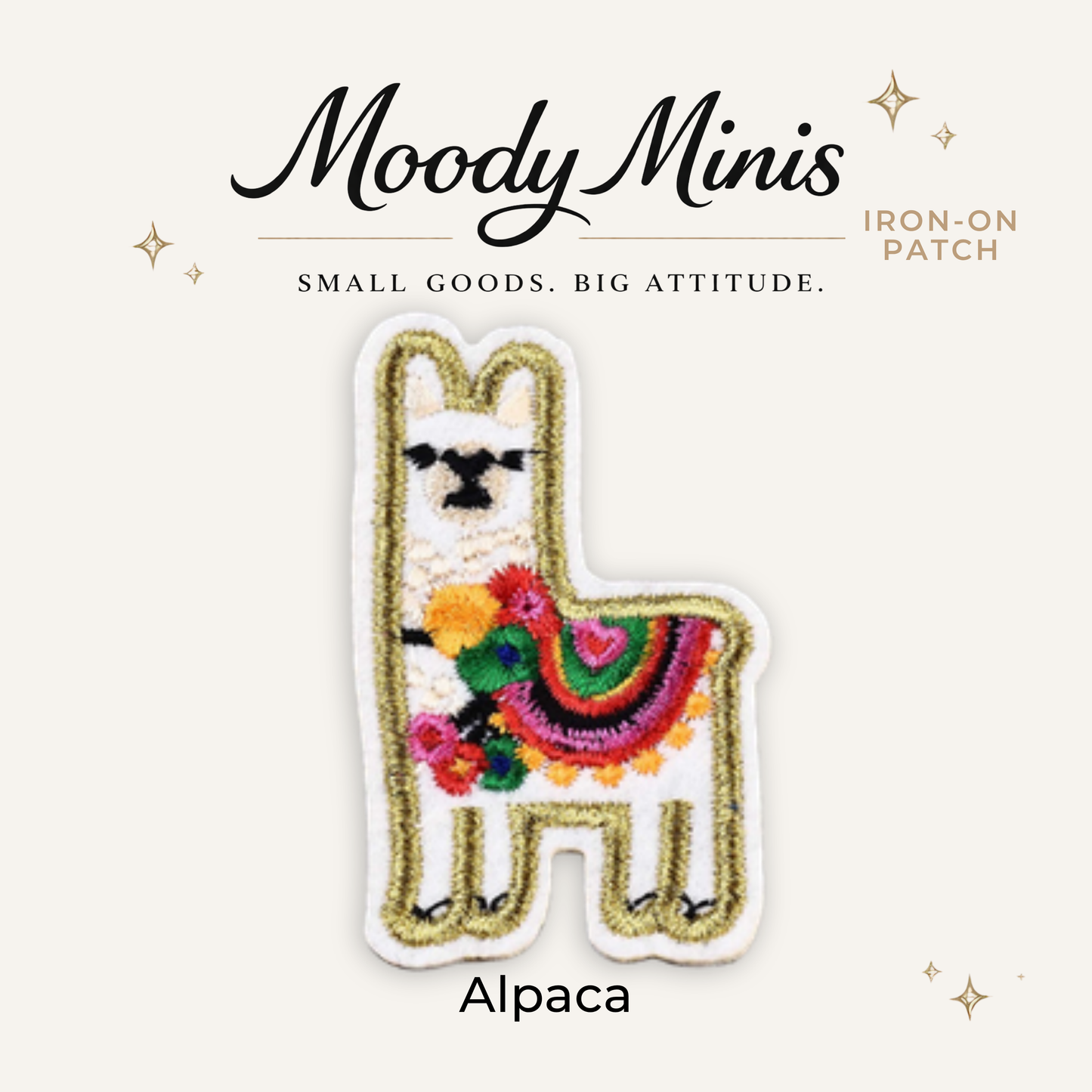 Alpaca Embroidered Patch - RTS