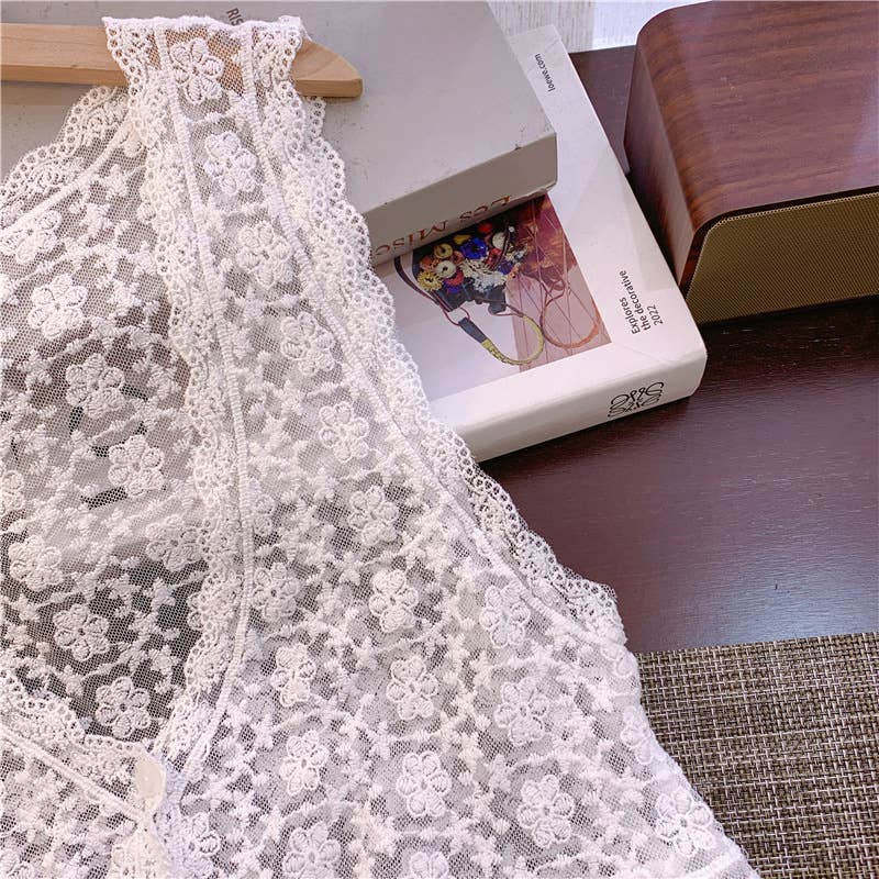 Sally Embroidered Lace Vest