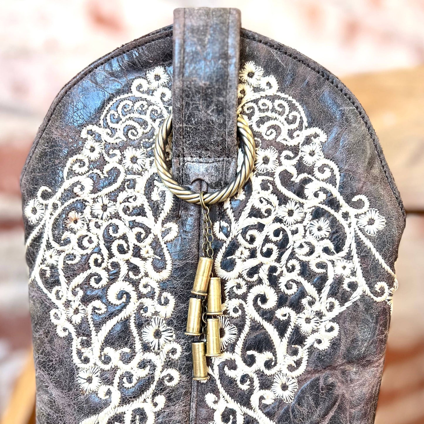 Spent Brass Bullet DANGLE Charm, Bullet Boot or Bag Charm