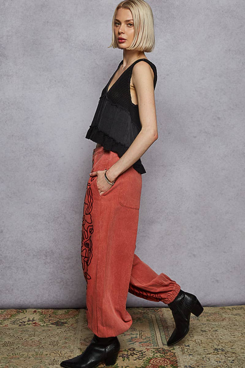 The Twila Floral Embroidered Pants