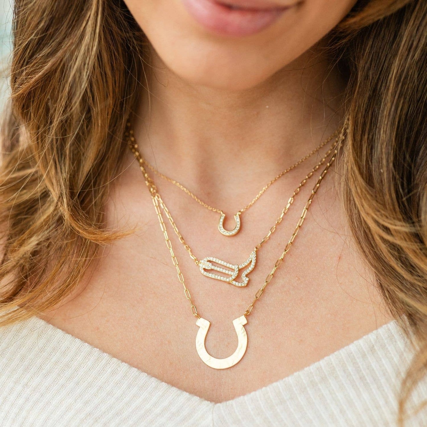Sparkly Cowgirl Boot Necklace