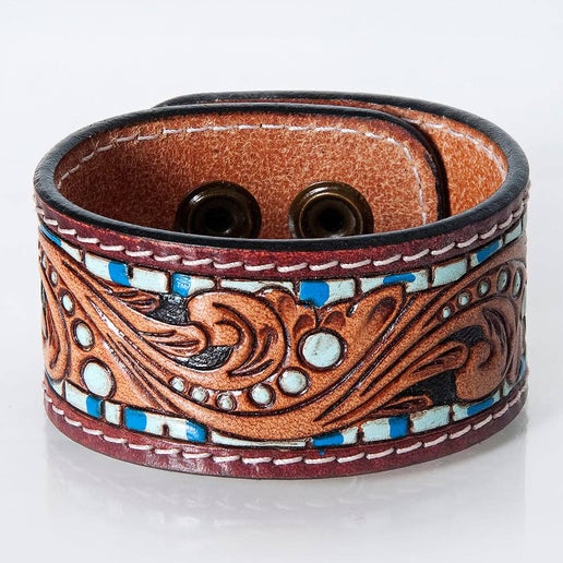 Tina Western Belt Braclet (Blue & Red)