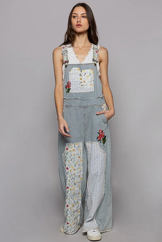 Patchwork Overalls