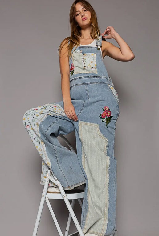 Patchwork Overalls